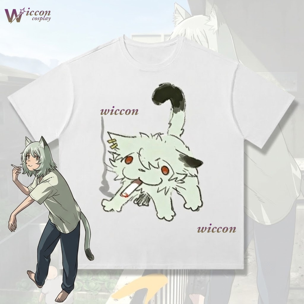 YesOk Chainsmoker Cat Yaniko S - Anime Merchandise T-Shirts 리뷰 및 가격
