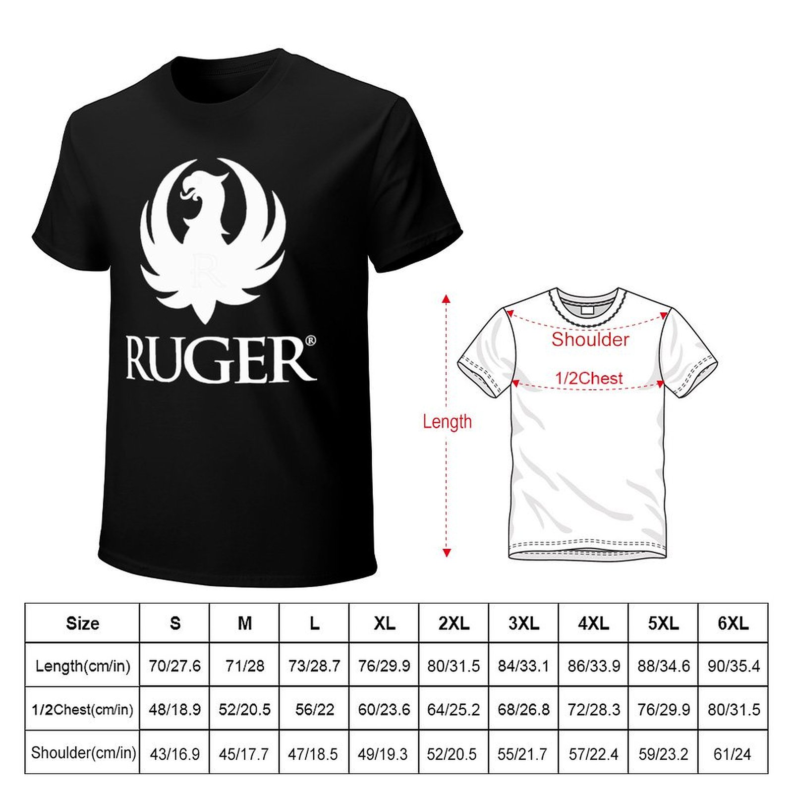 루거 로고가 새겨진 티셔츠, 남성용 애니메이션 티셔츠 - Anime Merchandise T-Shirts 리뷰 및 가격
