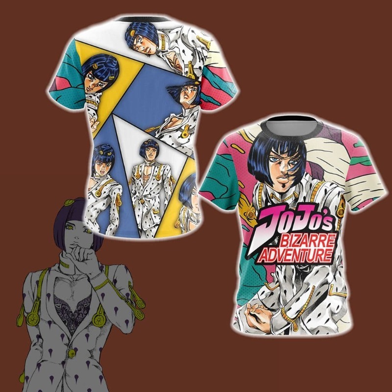 2026 뉴 조조 골든 윈드 브루노 부치아라티 테마 저 - Anime Merchandise T-Shirts 리뷰 및 가격