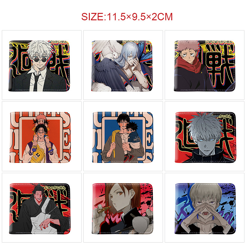 주주츠 케이센 고죠 사토루 게토 스구루 숏 월렛 동전  - Anime Jujutsu Kaisen Merchandise 리뷰 및 가격