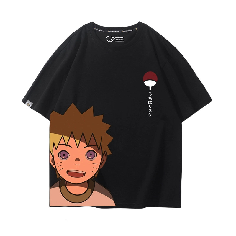 부모 자녀 나루토 애니메이션 상품 학생용 순면 반팔 티 - Anime Merchandise T-Shirts 리뷰 및 가격